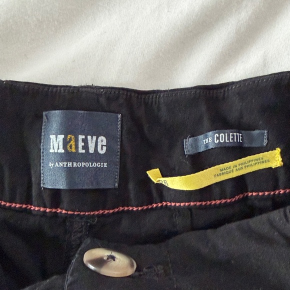 Maeve The Collette High Rise Cropped Wide Leg Pant Black 26 Anthropologie - Picture 3 of 16